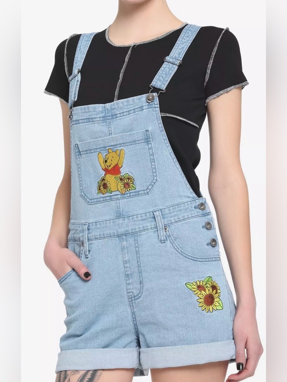 Disney’s Winnie The Pooh Sunflowers Shortalls